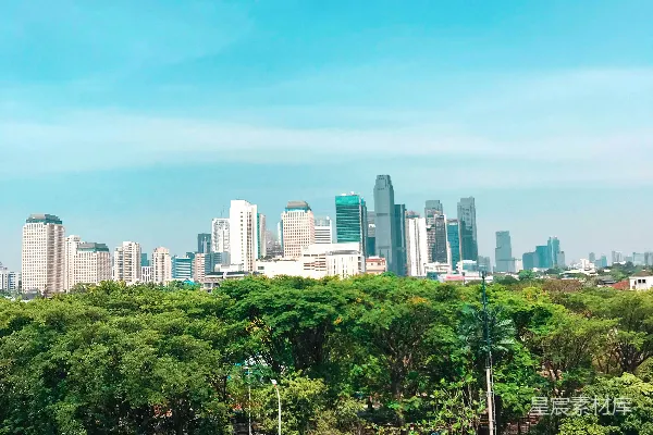 高清摄影 城市与自然的和谐共生