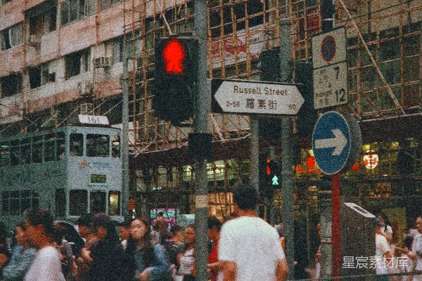 高清摄影 香港街道的繁忙与文化