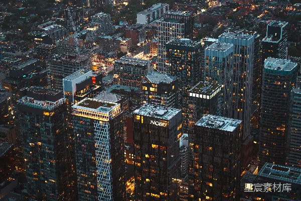 高清摄影 城市夜景俯瞰