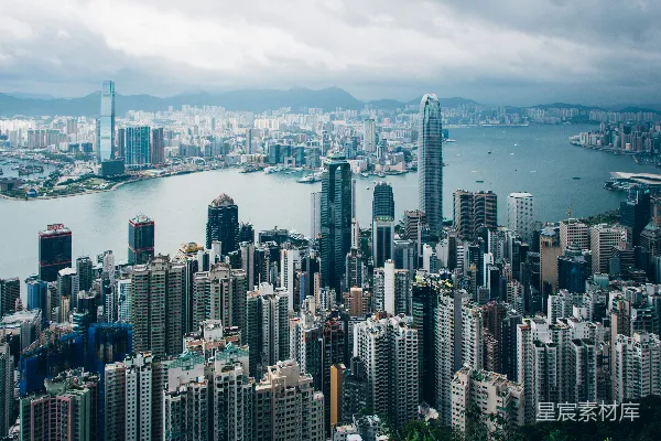 高清摄影 香港维多利亚港俯瞰