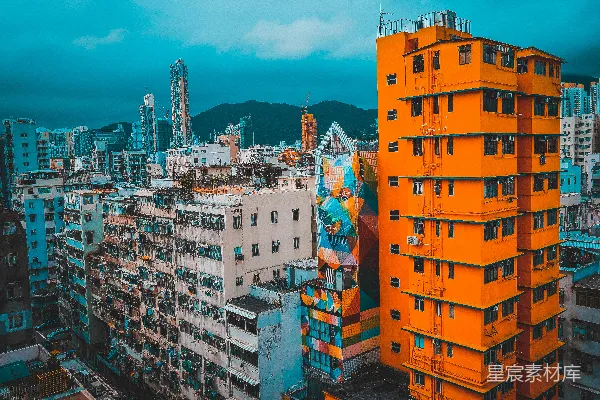 高清摄影 色彩斑斓的都市风景