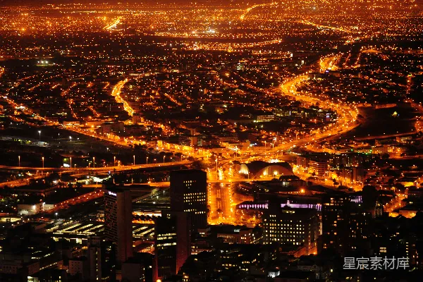 高清摄影 灯火辉煌的城市夜景