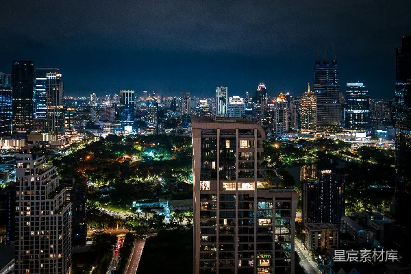 高清摄影 夜幕下的都市繁华
