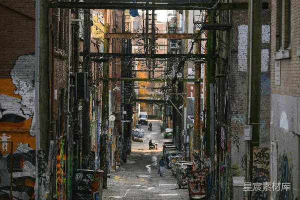 高清摄影 废弃巷道的涂鸦世界