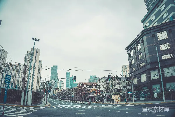 高清摄影 空旷的都市街景
