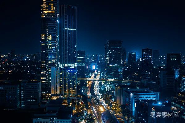 高清摄影 夜幕下的都市繁华