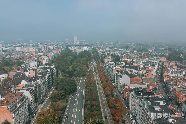 高清摄影 城市天际线与高速公路俯瞰