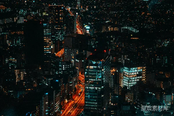 高清摄影 夜幕下的都市繁华