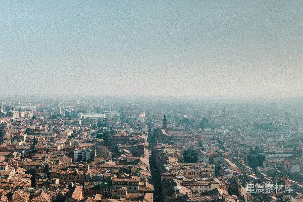 高清摄影 清晨的欧洲城市全景