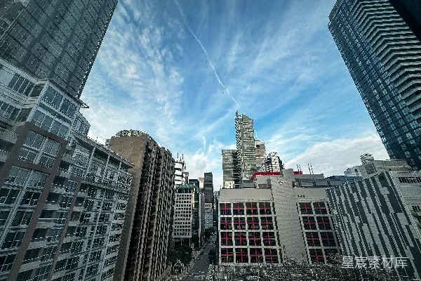 高清摄影 高楼林立的城市天际线
