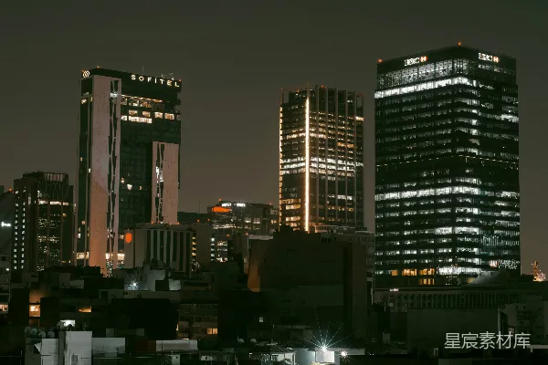 高清摄影 灯火辉煌的城市夜景