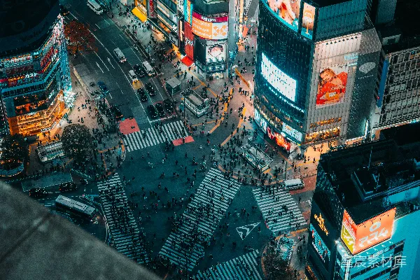 高清摄影 繁华都市夜景俯瞰