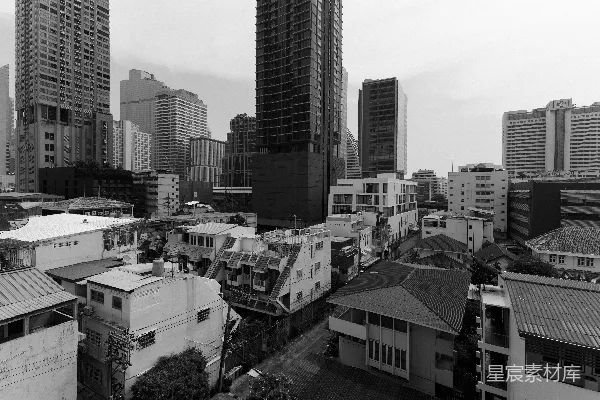 高清摄影 黑白城市的对比
