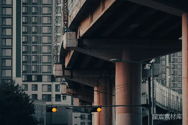 高清摄影 城市桥梁下的夜晚
