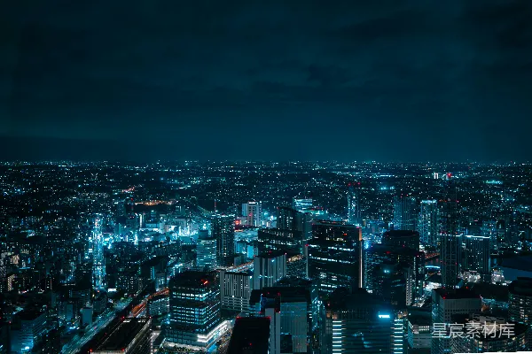 高清摄影 夜幕下的都市繁华