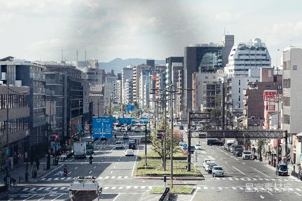 高清摄影 阳光下的城市街景