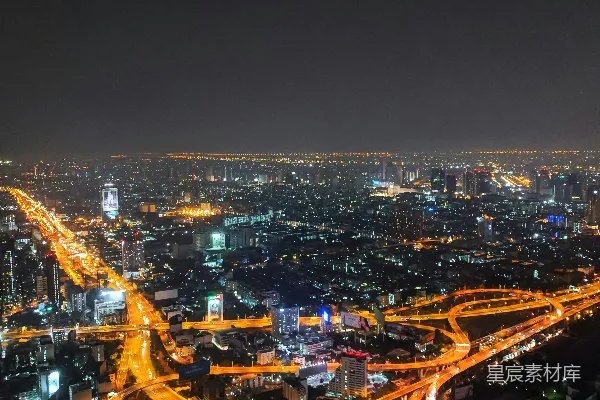 高清摄影 夜幕下的都市繁华
