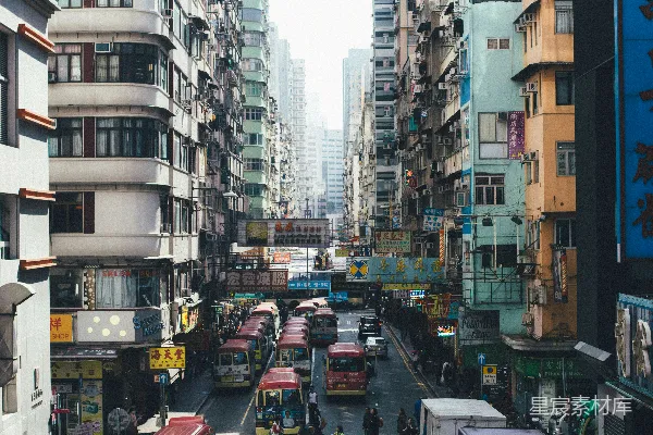 高清摄影 繁忙的香港街头