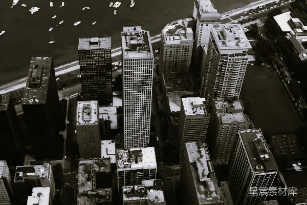 高清摄影 城市天际线俯瞰