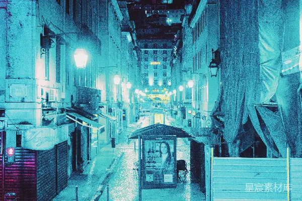高清摄影 夜晚的城市街景
