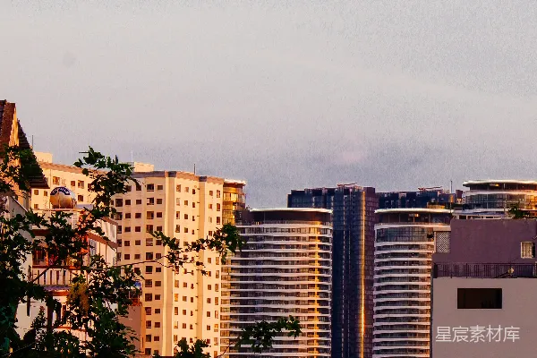 高清摄影 都市黄昏景色