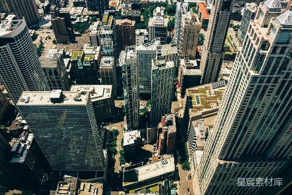 高清摄影 俯瞰高楼林立的城市