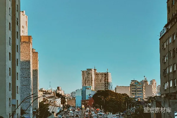 高清摄影 繁忙的城市高速公路