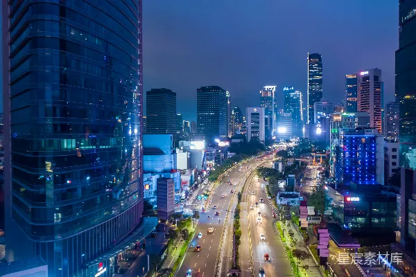 高清摄影 夜幕下的都市繁华