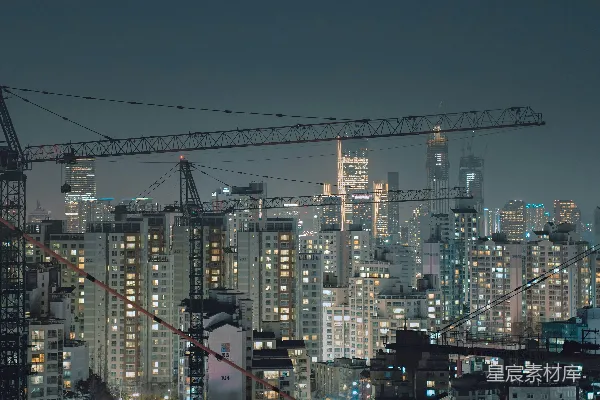 高清摄影 夜幕下的都市建设