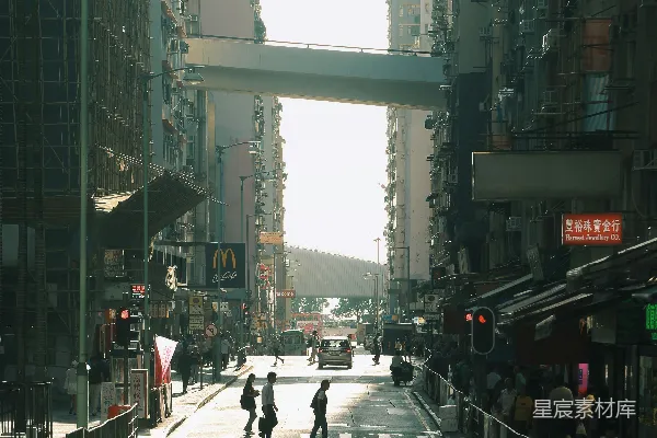 高清摄影 香港街头晨光