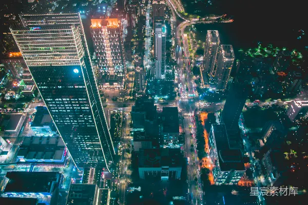高清摄影 夜幕下的都市繁华