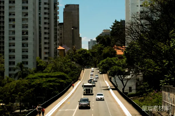 高清摄影 城市中的道路风景