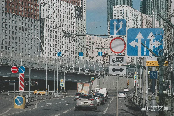 高清摄影 现代城市中的交通路口