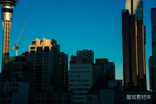 高清摄影 城市剪影：天际线与建筑轮廓