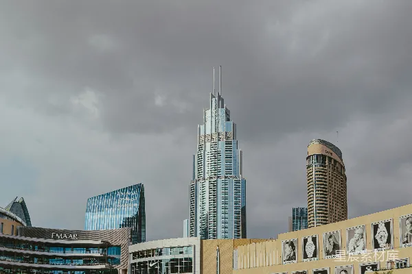高清摄影 迪拜塔下的城市全景