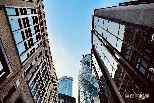 高清摄影 都市天际线：现代建筑与蓝天的对话