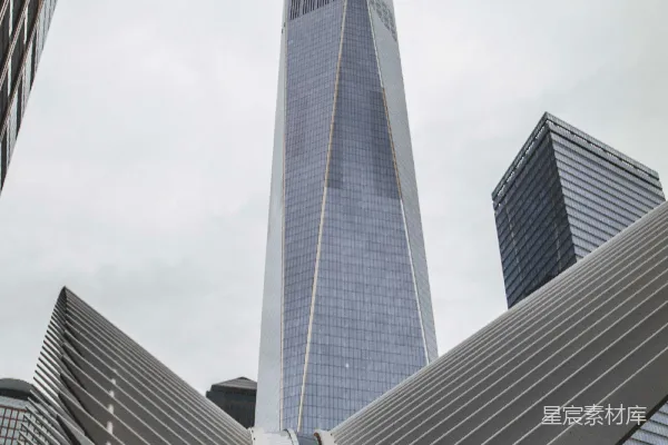 高清摄影 纽约自由塔与世界贸易中心站