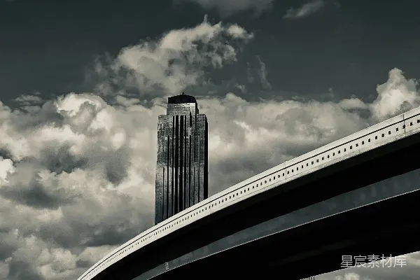 高清摄影 都市中的云影