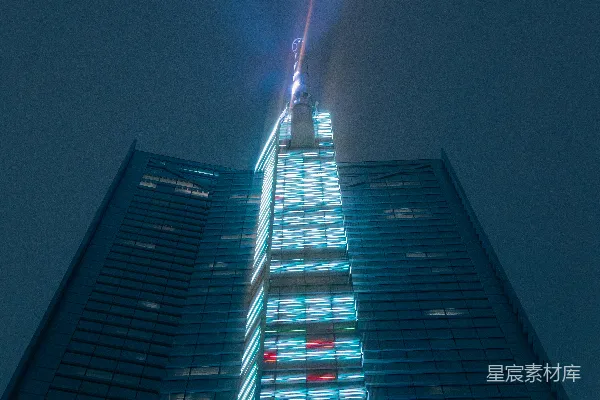 高清摄影 灯火辉煌的摩天大楼夜景