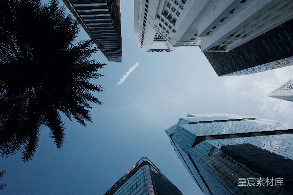 高清摄影 仰望高楼的都市风景
