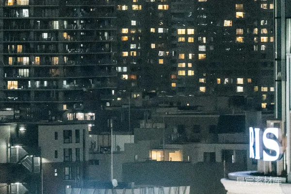 高清摄影 夜幕下的城市剪影