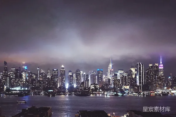高清摄影 夜幕下的都市剪影