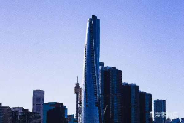 高清摄影 城市天际线与现代建筑剪影