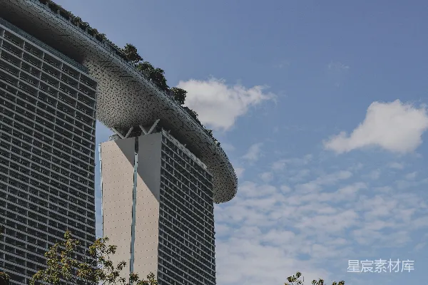 高清摄影 滨海湾金沙酒店的天际线