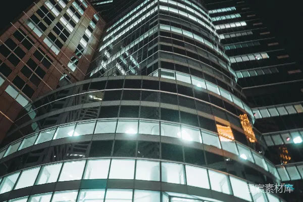 高清摄影 夜幕下的摩天大楼