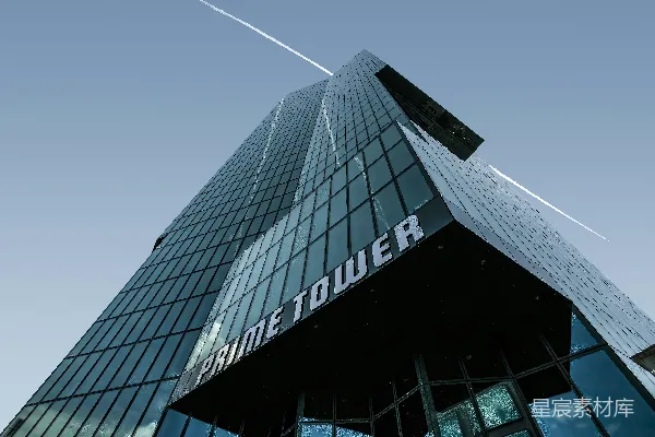 高清摄影 Prime Tower的现代玻璃建筑