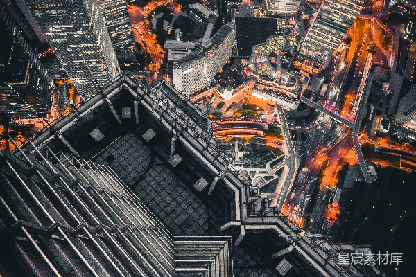 高清摄影 城市夜景俯瞰