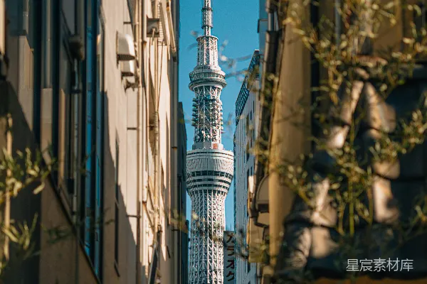 高清摄影 东京晴空塔的街道视角