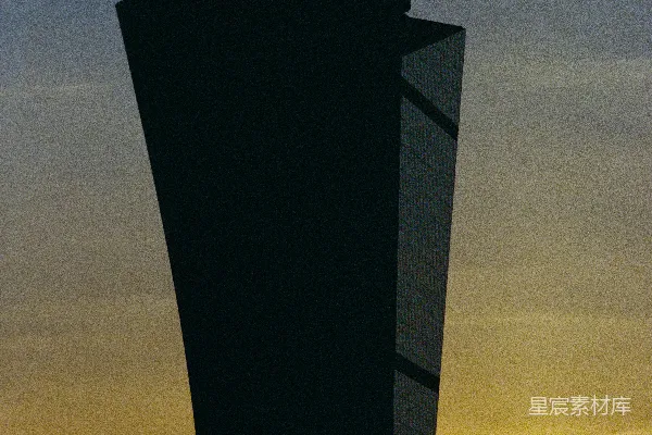 高清摄影 夕阳下的塔影