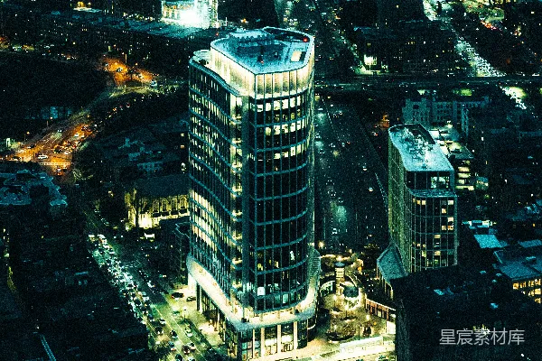 高清摄影 夜幕下的城市全景